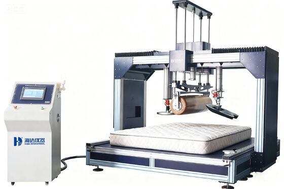 OEM PLC Color Touch Screen Furniture Testing Machines , Mattress Rollator Intergrated Tester