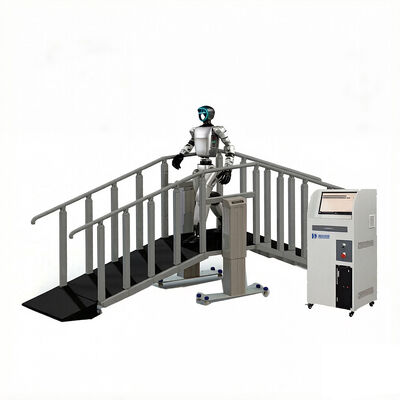 Buen precio Estación de pruebas de escalada de robot Equipo de prueba de escalada de escaleras especificaciones de escaleras personalizables control PLC barandillas de protección contra caídas en línea